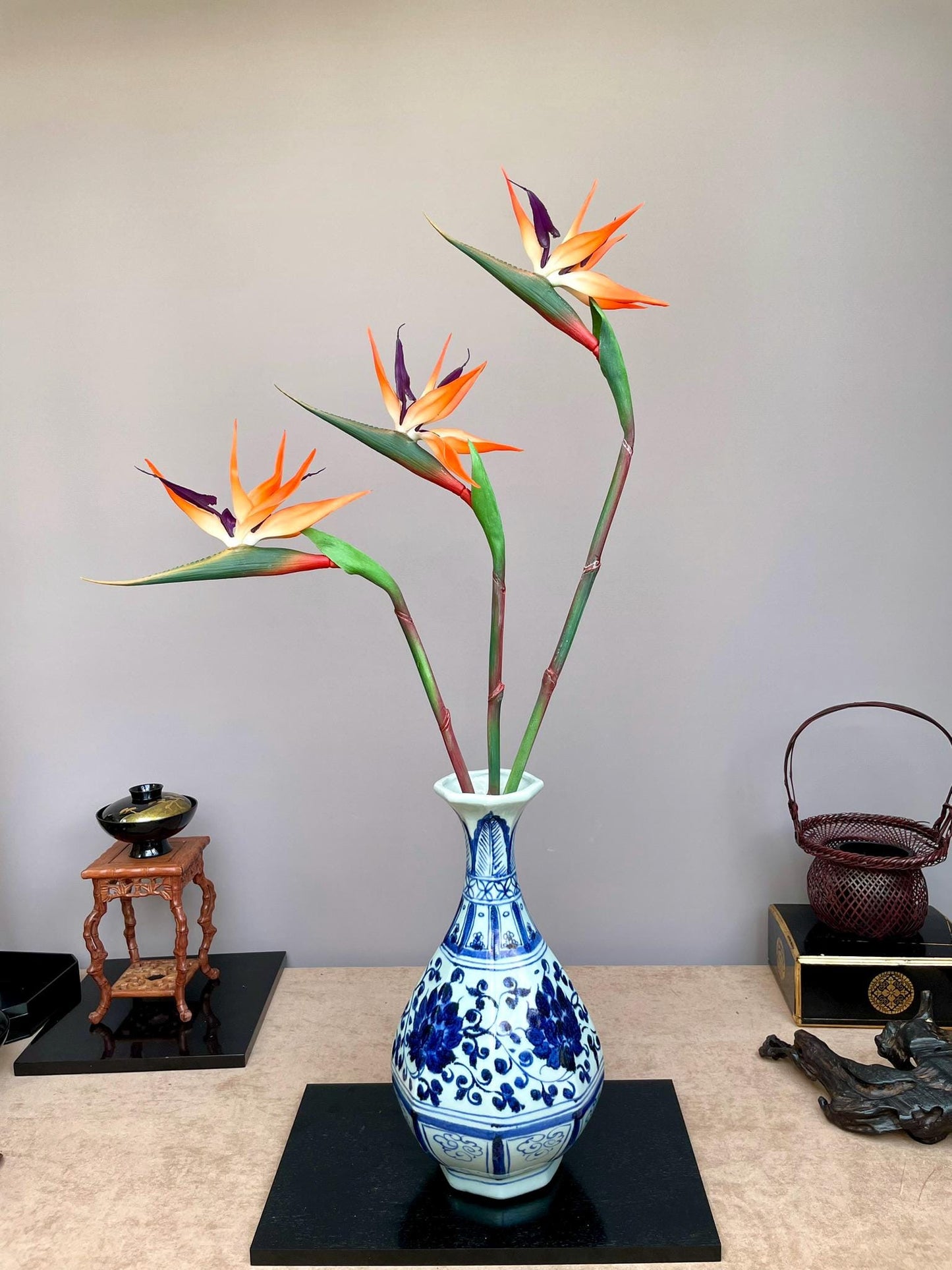 Artificial Bird of Paradise Stem | Faux Tropical Flower | Realistic Exotic Decor for Home, Event, or Arrangement