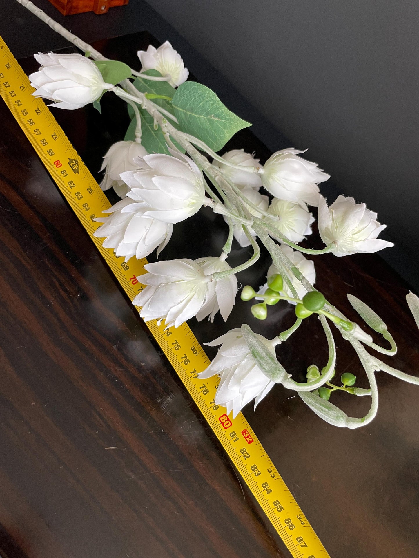 Elegant Faux Bellflower/Lily Stem | Architectural Artificial Botanical | Minimalist Home Decor Accent