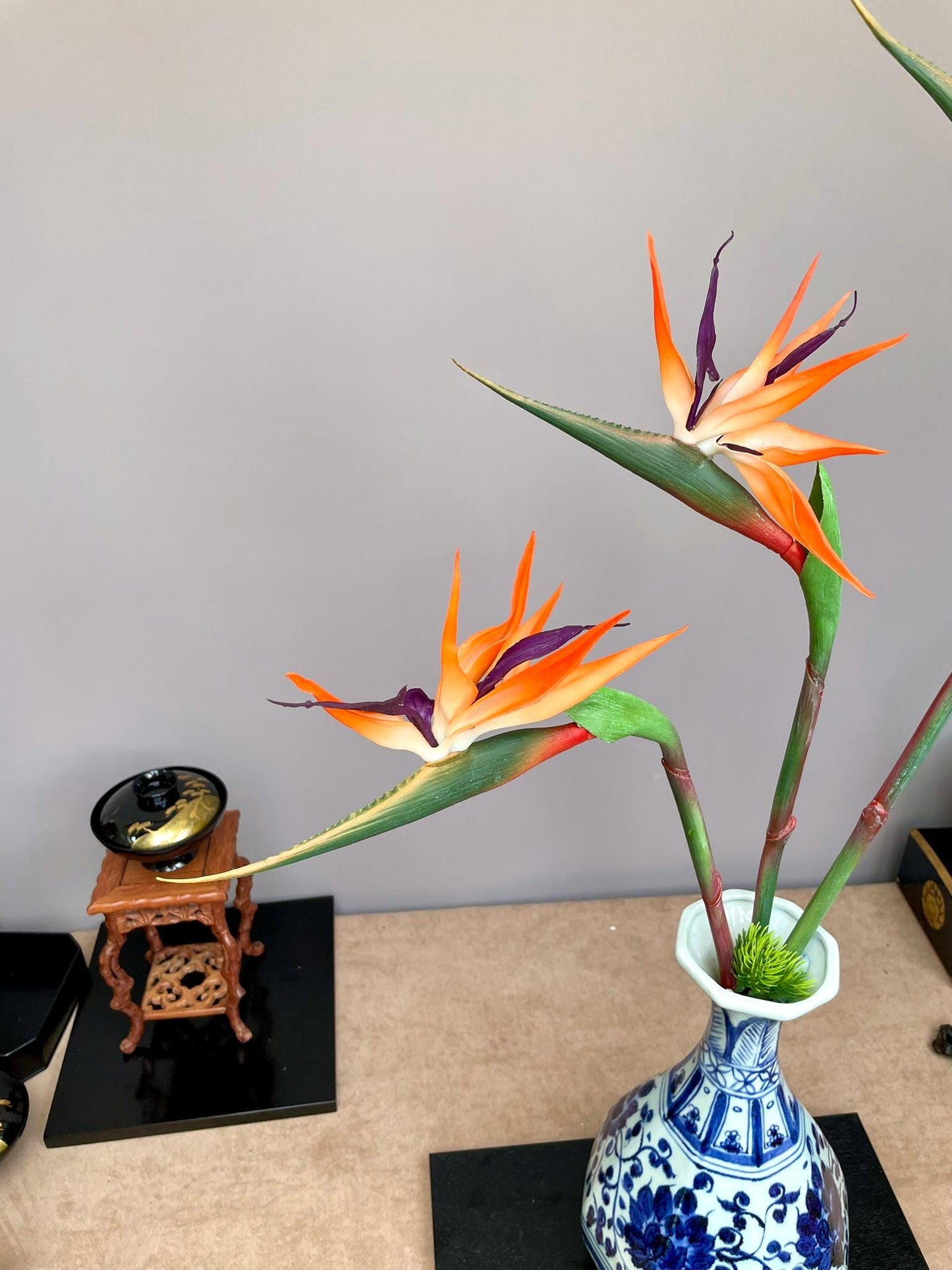 Artificial Bird of Paradise Stem | Faux Tropical Flower | Realistic Exotic Decor for Home, Event, or Arrangement