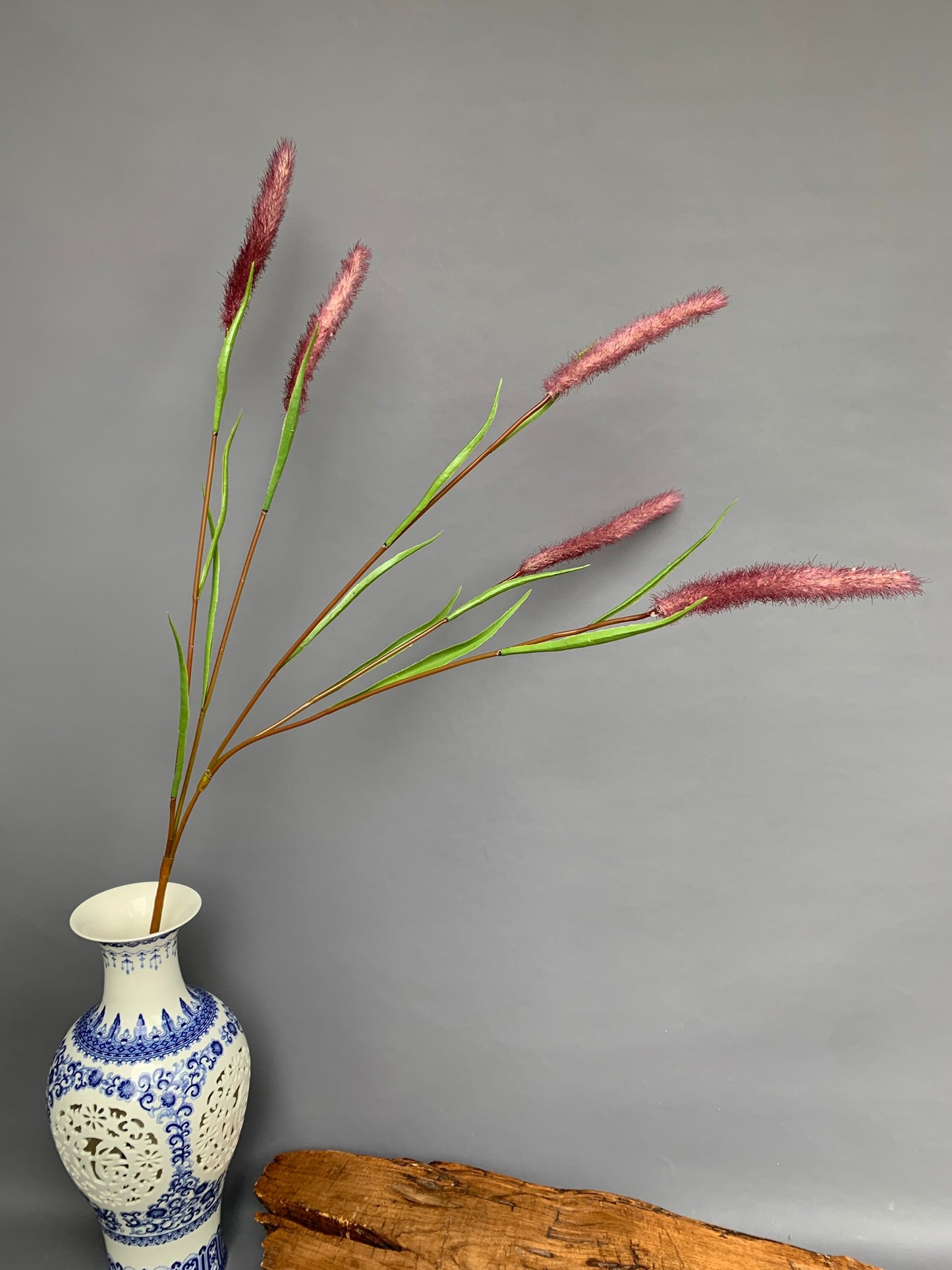 Premium Artificial green foxtail green bristle grass wild foxtail millet green artificial flower faux flower 33 inch
