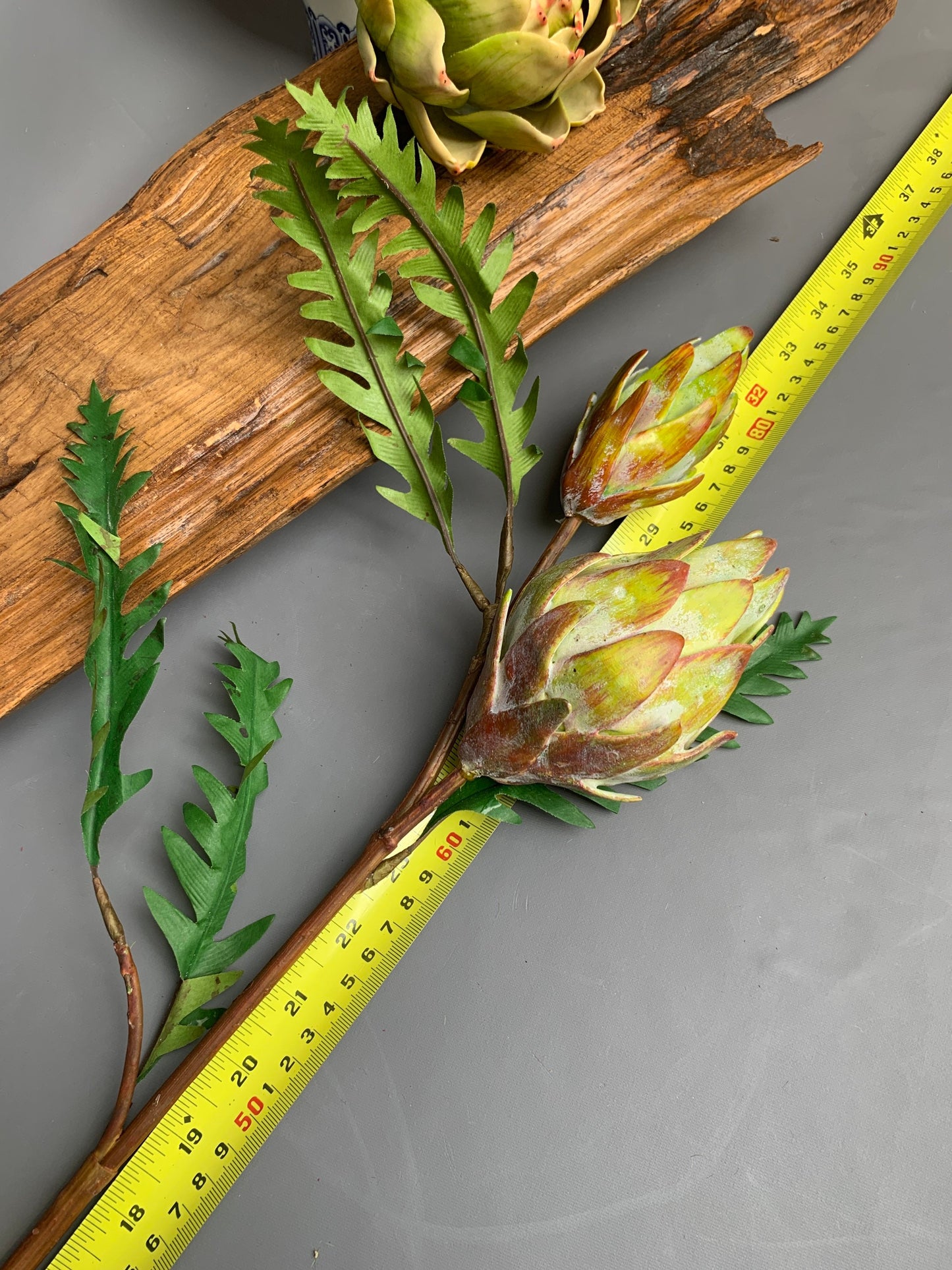 Premium Artificial artichoke with flower green artificial flower faux flower 32 inch