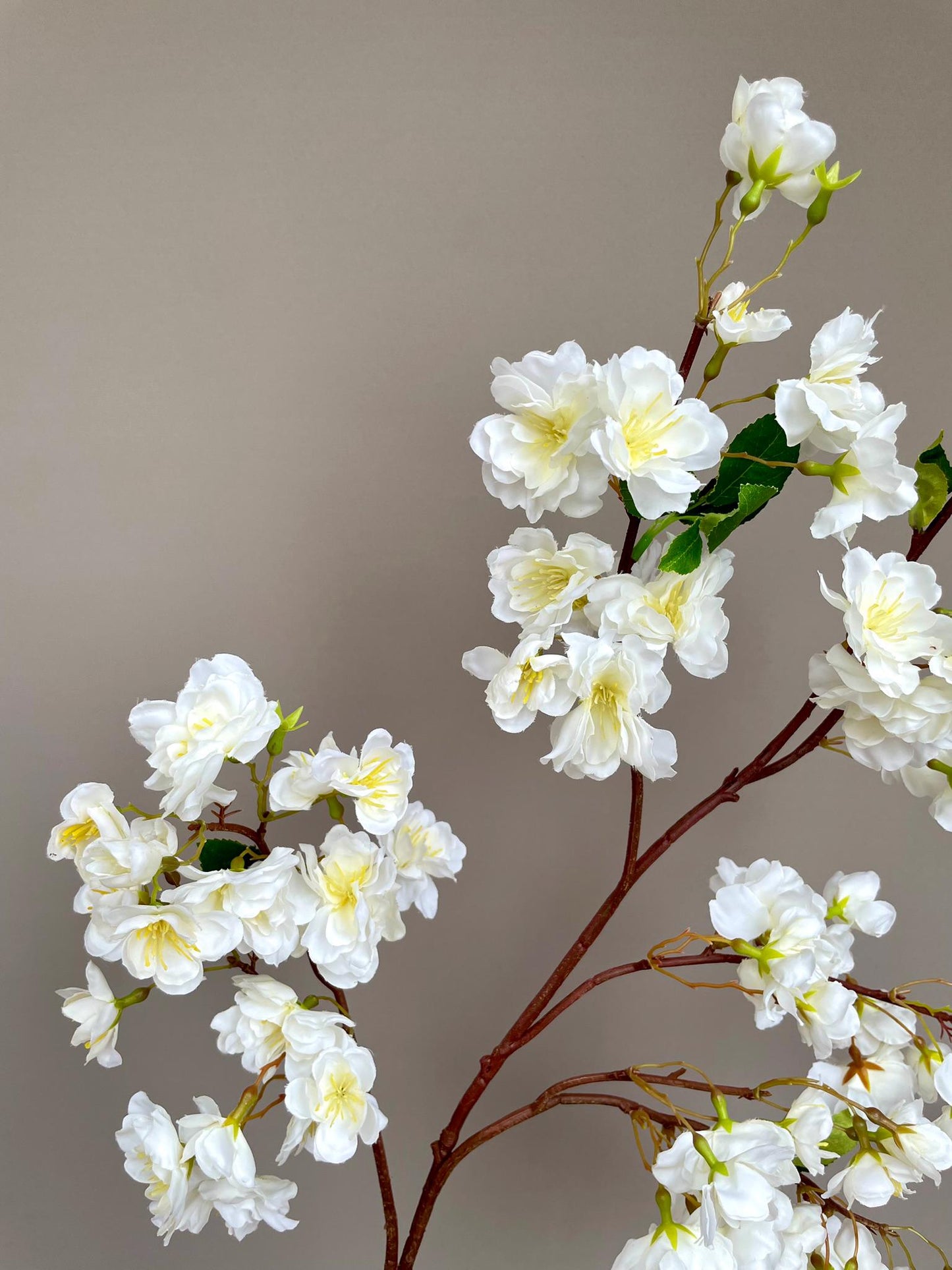 103cm White Sakura Blossom Spray, Faux Spring Flower Branch, Realistic Asian Floral Decor, Ikebana Vase Filler, Clean Home Accent
