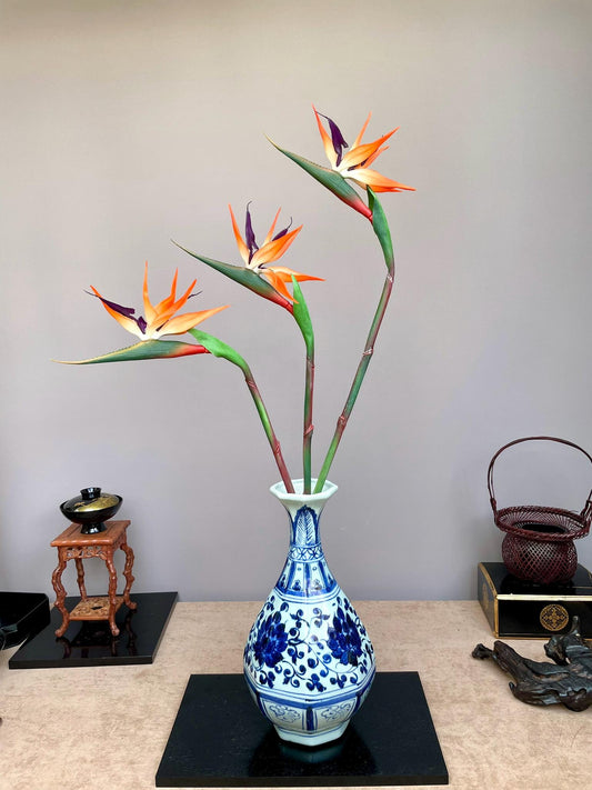 Artificial Bird of Paradise Stem | Faux Tropical Flower | Realistic Exotic Decor for Home, Event, or Arrangement
