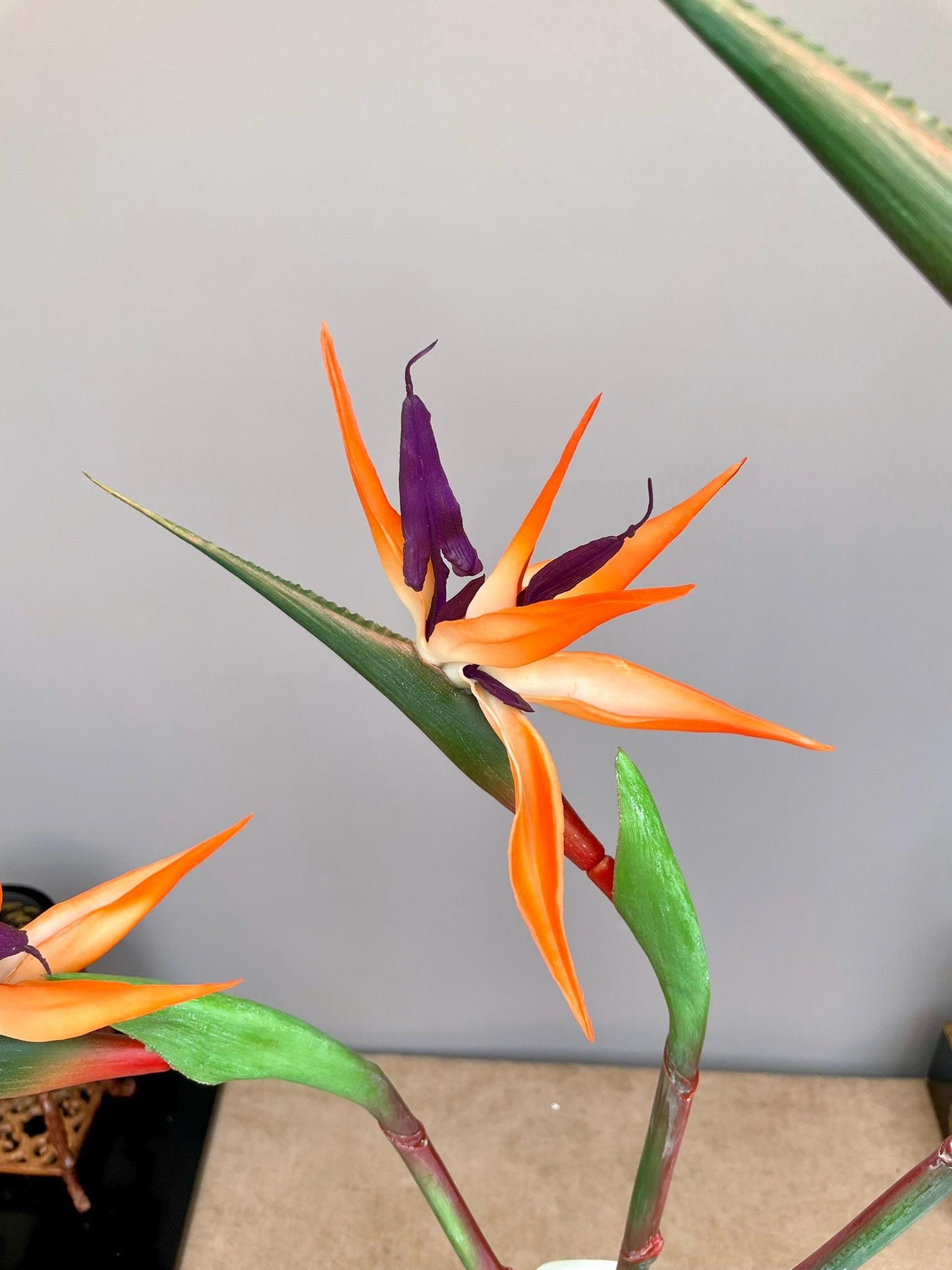 Artificial Bird of Paradise Stem: Realistic Faux Tropical Flower, 86cm