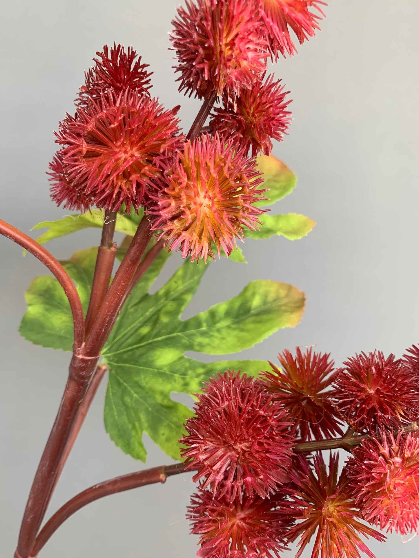 Premium Artificial Rambutan fruit in leaf green artificial flower faux flower 31 inch