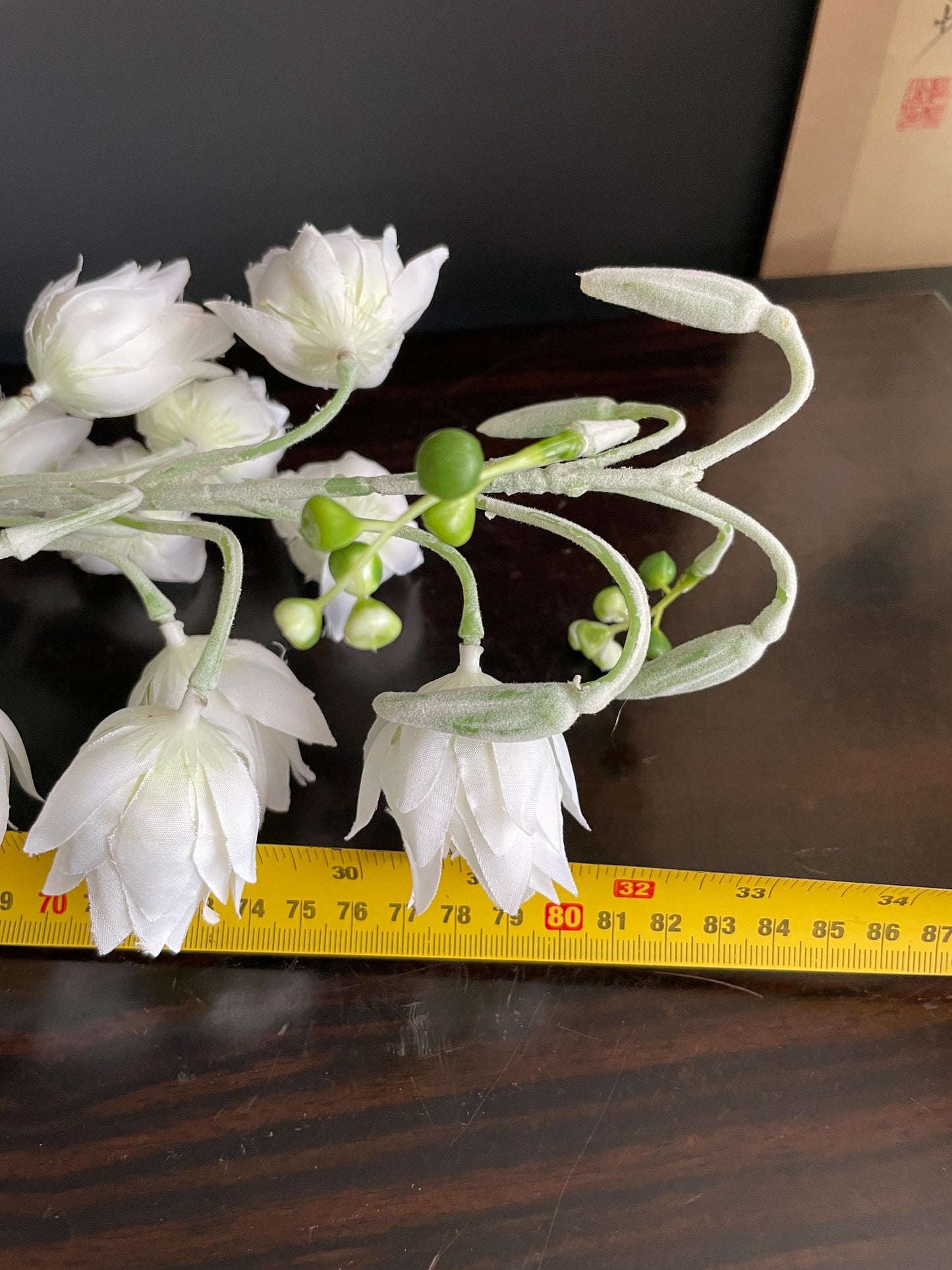 Elegant Faux Bellflower/Lily Stem | Architectural Artificial Botanical | Minimalist Home Decor Accent