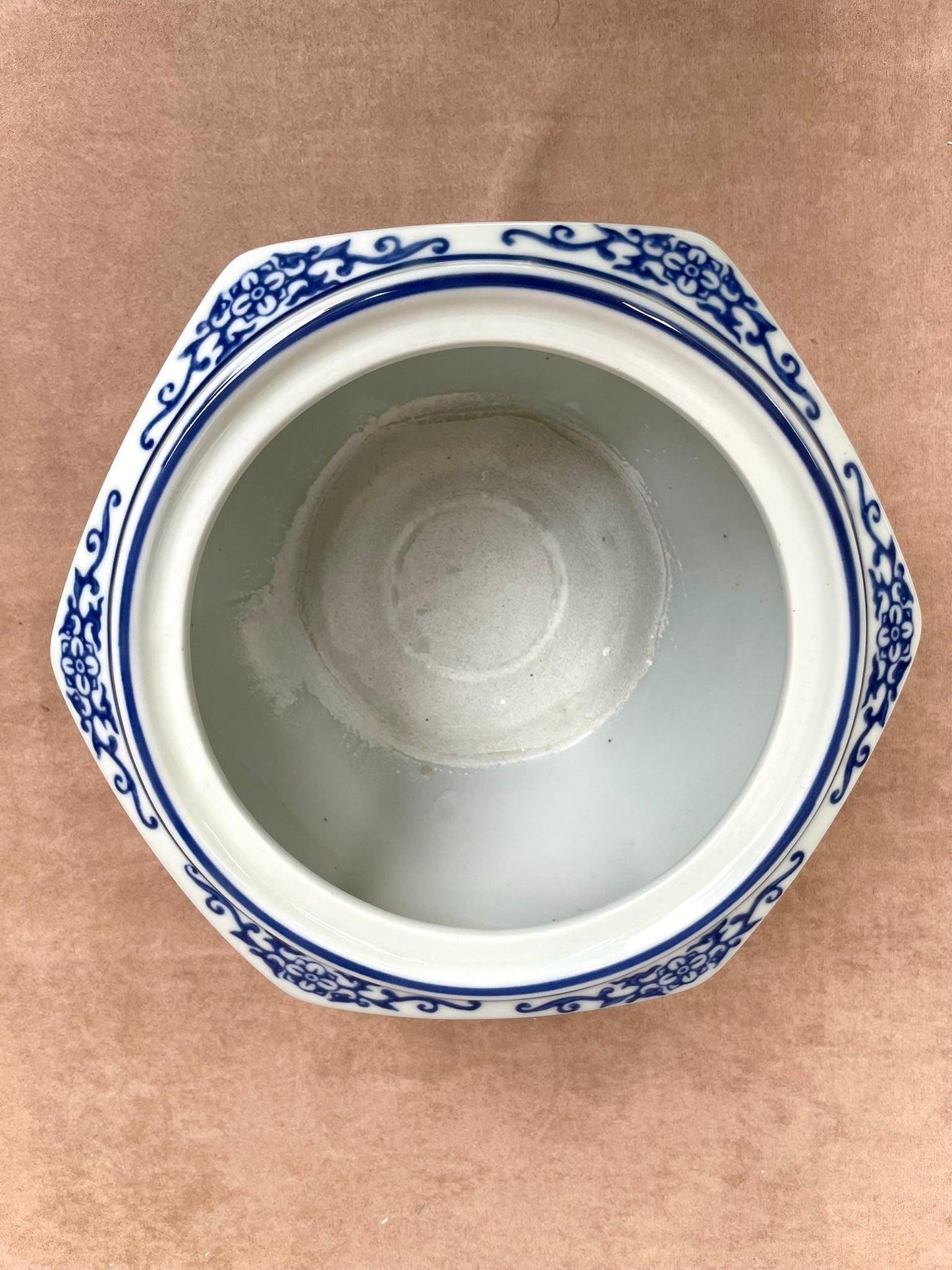 Blue and White Chinese Porcelain Planter with Stand | Hand-Painted Landscape Scene | Oriental Home Decor | Ming Style Ceramic Pot