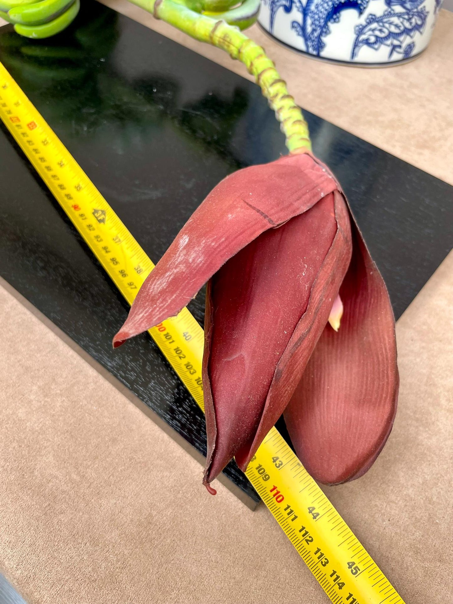 Tropical banana blossom with banana buds spring artificial flower extra large, single stem