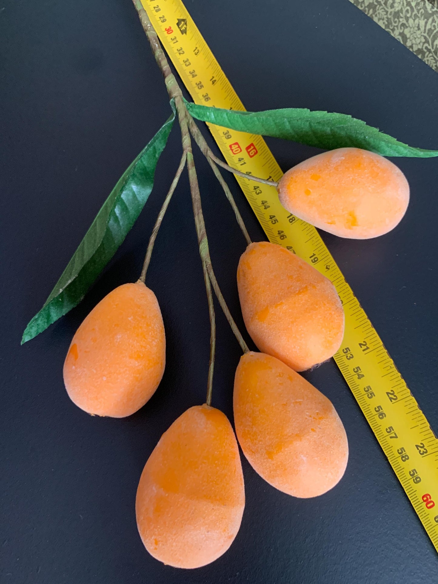 Life-Like Artificial Loquat Stem | High-End Faux Botanical Branch | Elegant Minimalist Fruit Arrangement
