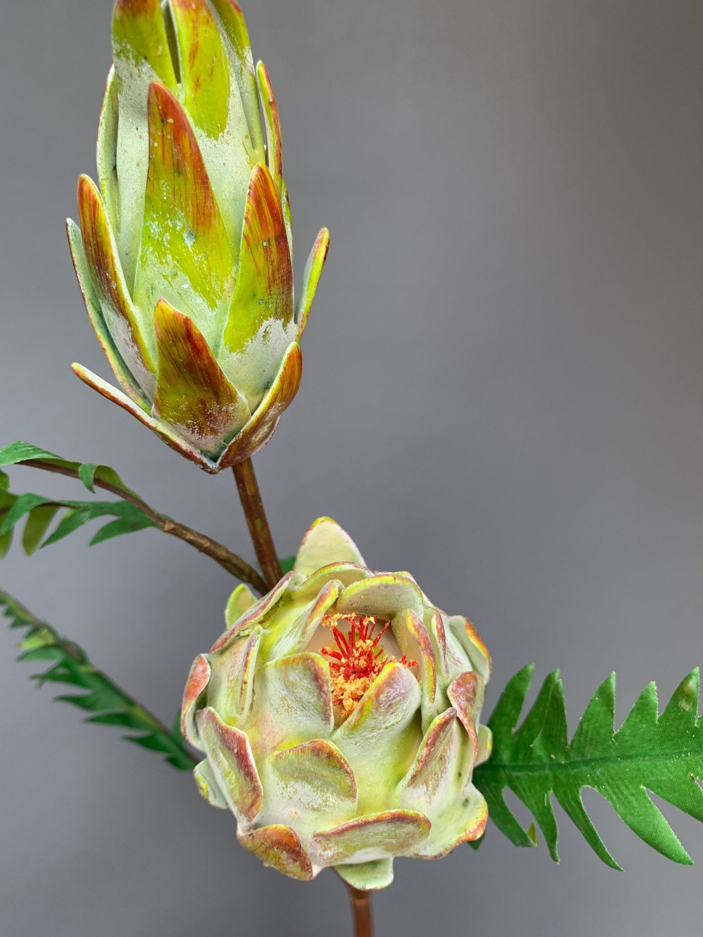 Premium Artificial artichoke with flower green artificial flower faux flower 32 inch