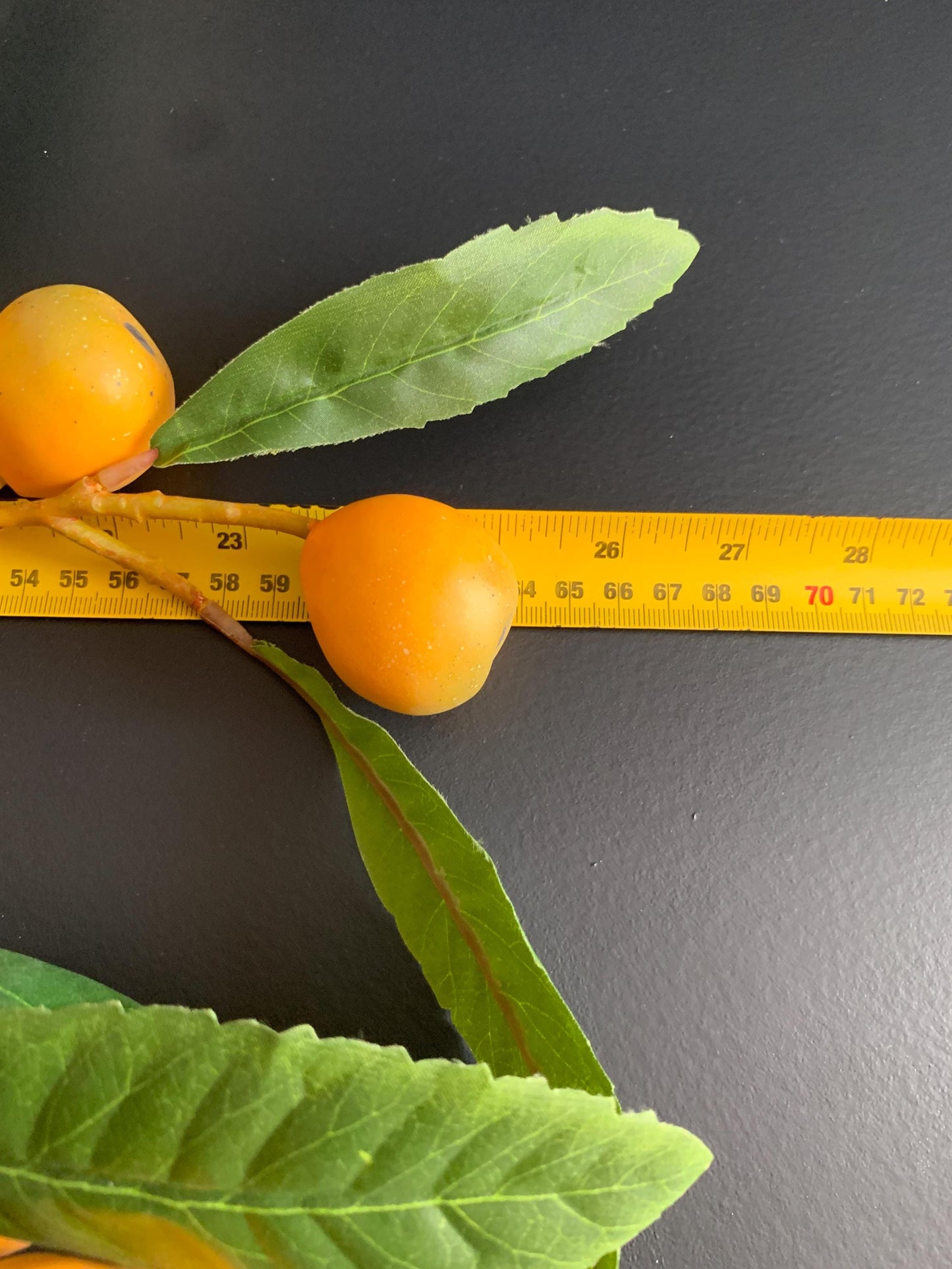 Realistic Faux Kumquat Branch | Artificial Citrus Fruit Stem | Decorative Botanical for Kitchen or Home Decor