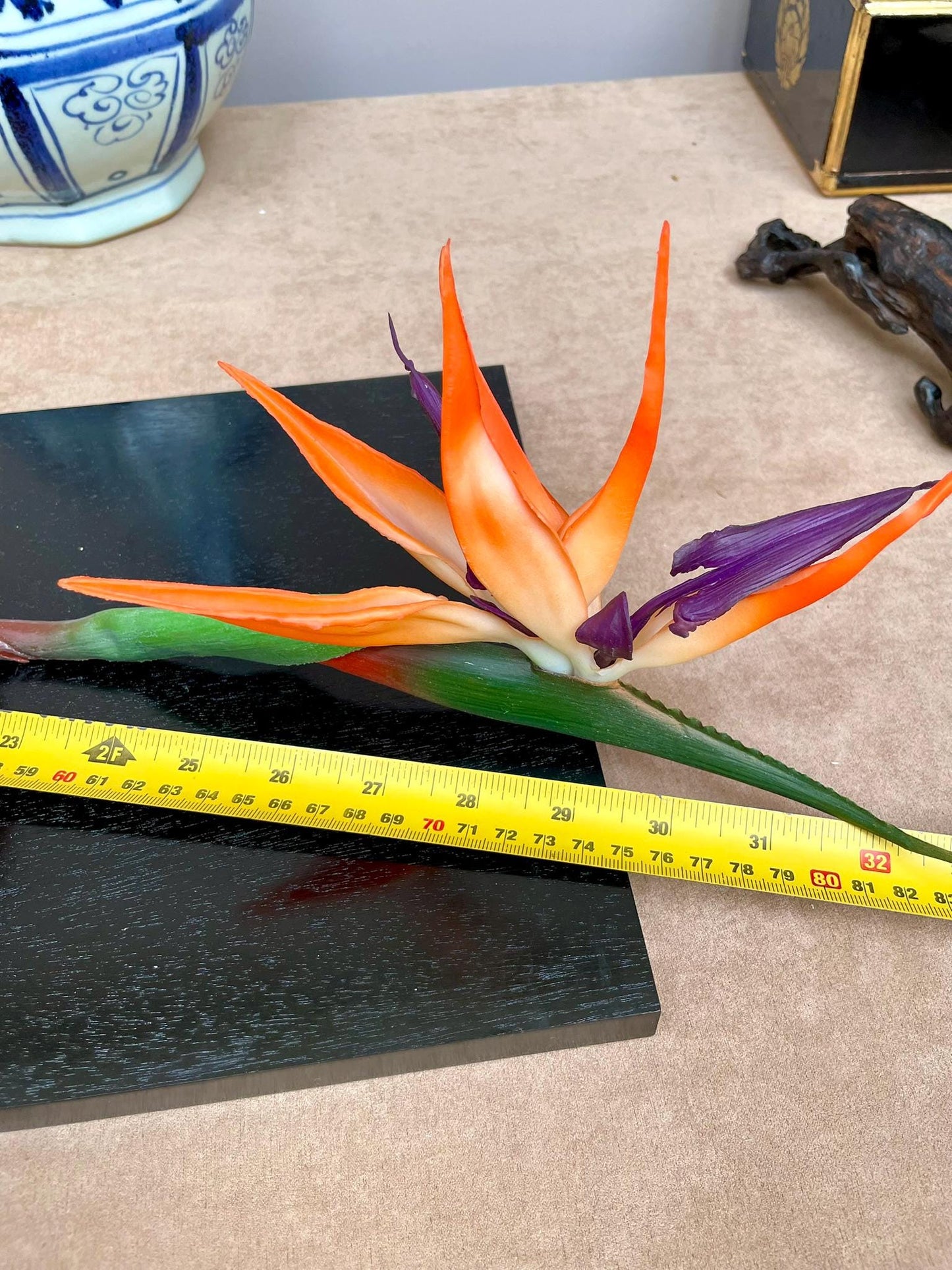 Artificial Bird of Paradise Stem: Realistic Faux Tropical Flower, 86cm