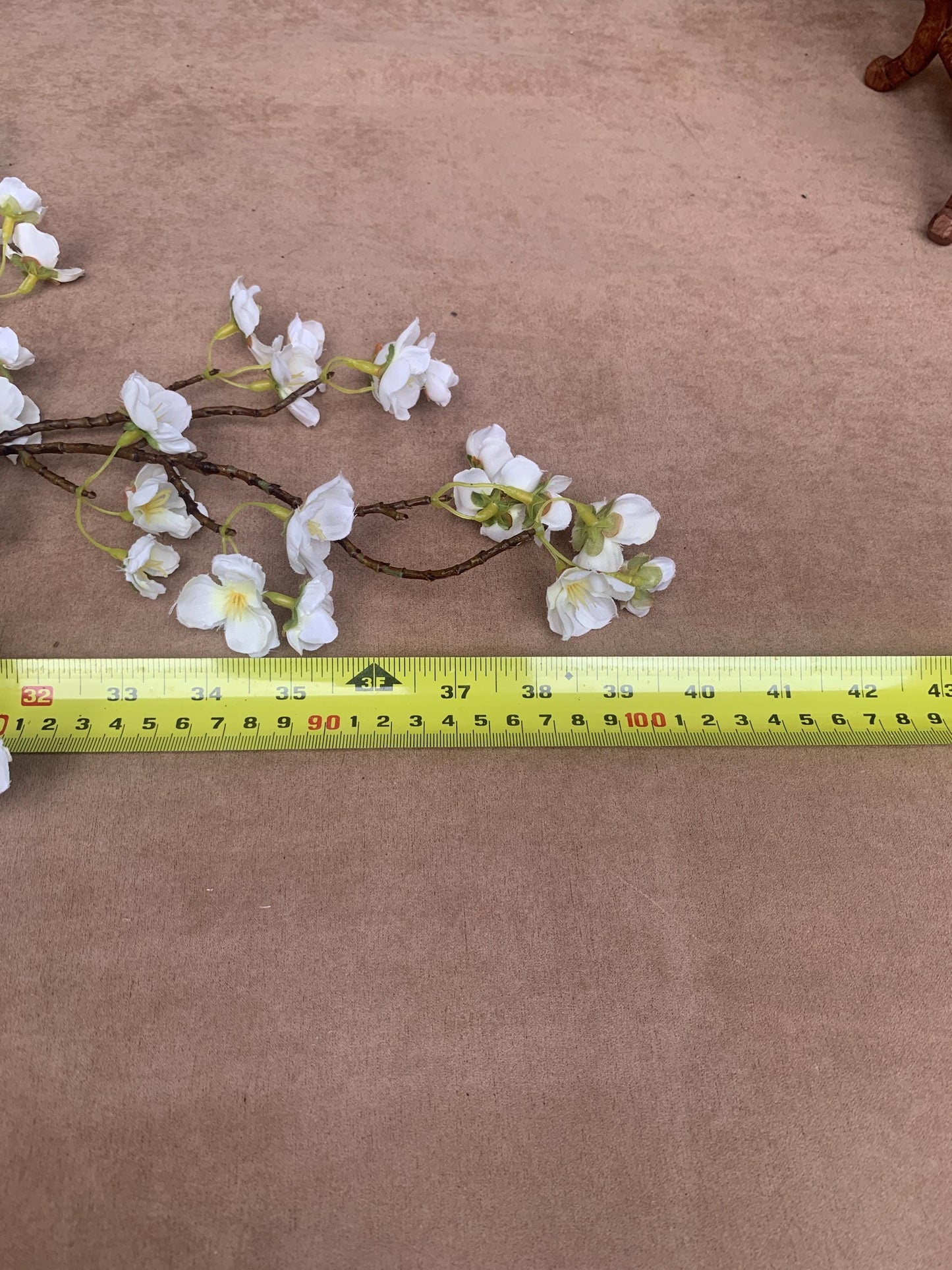 Realistic Faux White Plum Blossom Branch - Prunus Mume Artificial Silk Flower - Zen Minimalist Home Decor  Winter Plum Blossom Arrangement