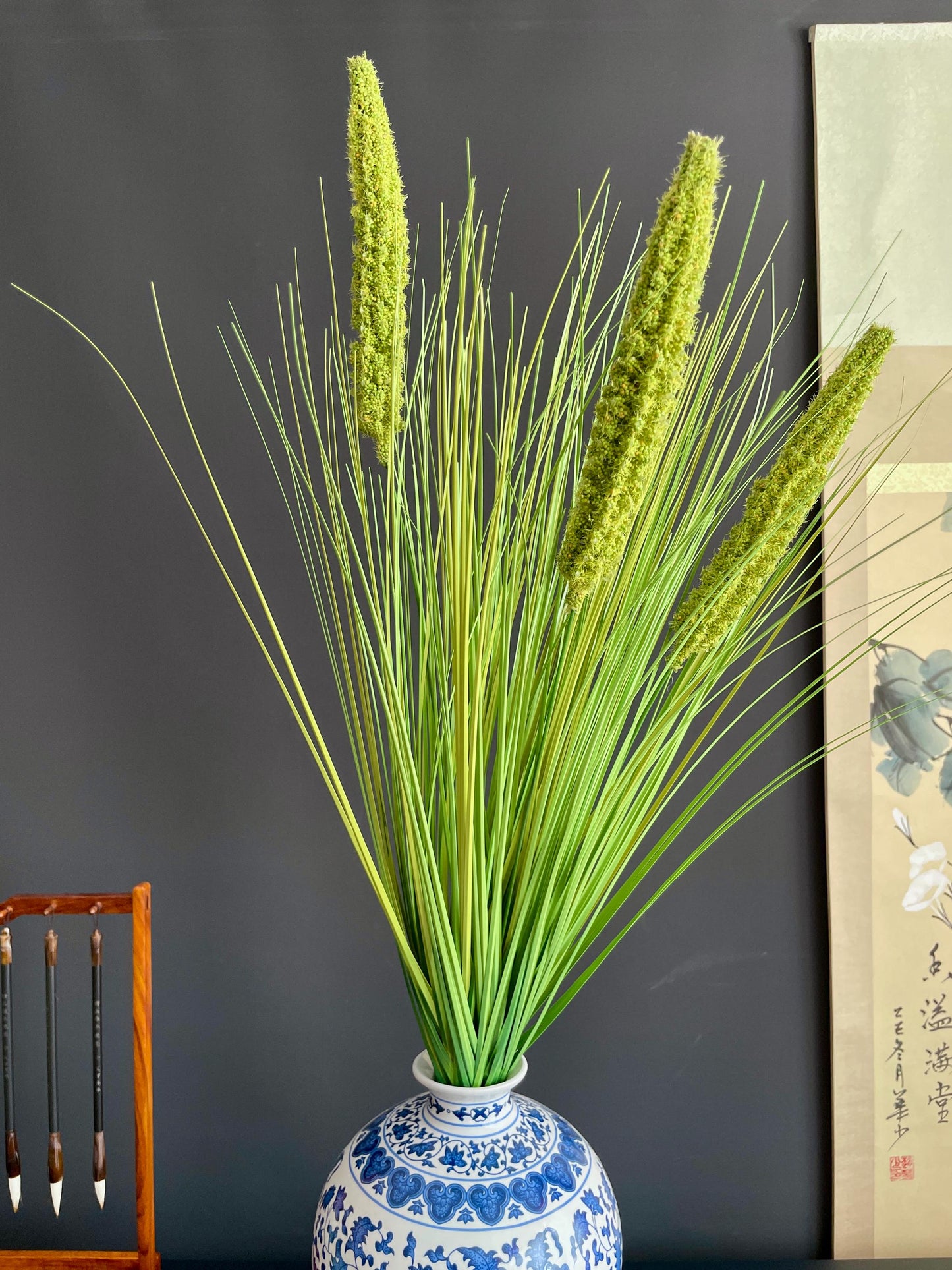 Artificial Faux Foxtail Millet Grass | Ultra-Realistic Artificial Botanical Accent | Maintenance-Free Minimalist Greenery