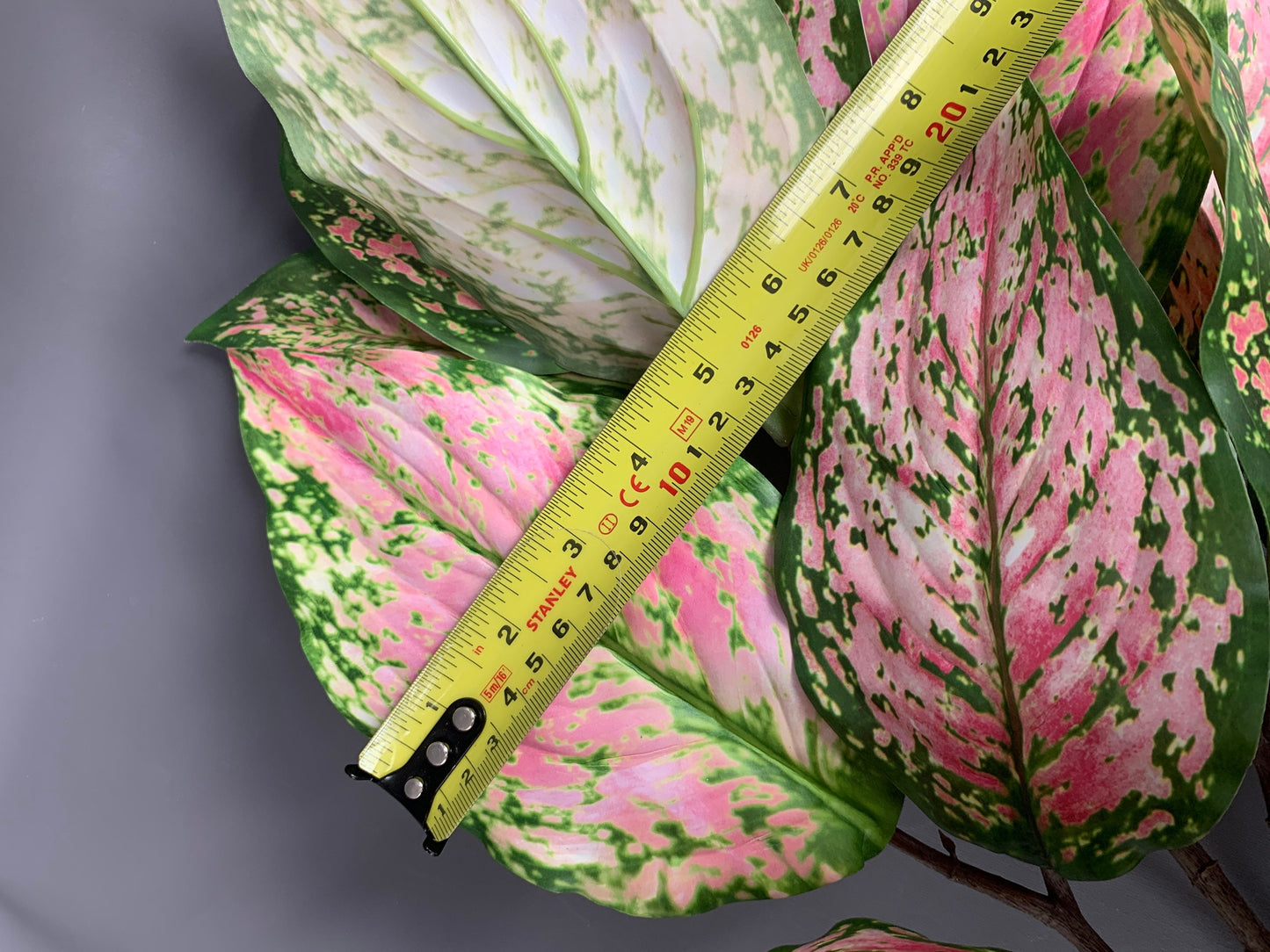 Premium Aglaonema Pink Star Chinese evergreen green artificial flower faux flower 31 inch