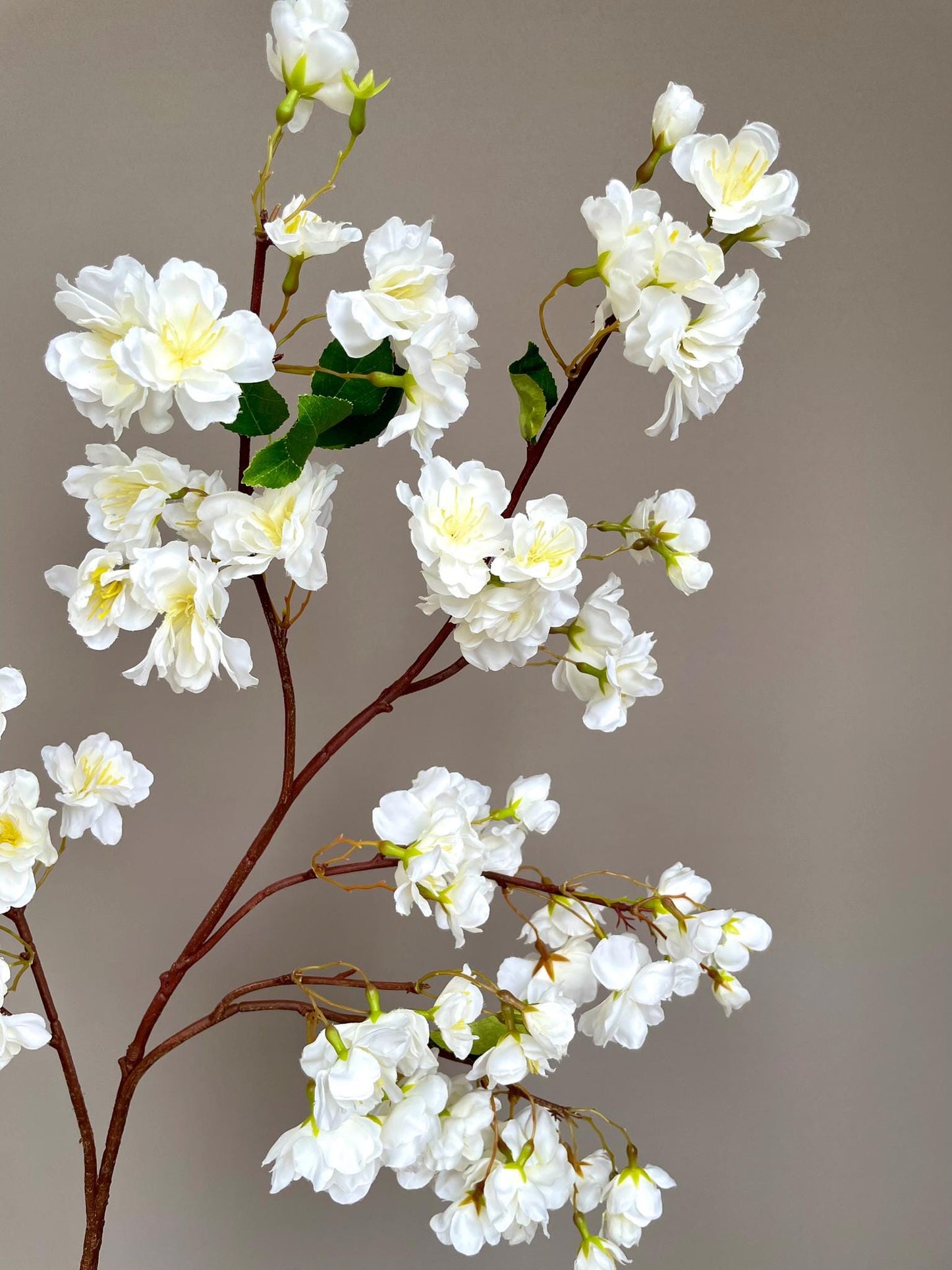 103cm White Sakura Blossom Spray, Faux Spring Flower Branch, Realistic Asian Floral Decor, Ikebana Vase Filler, Clean Home Accent