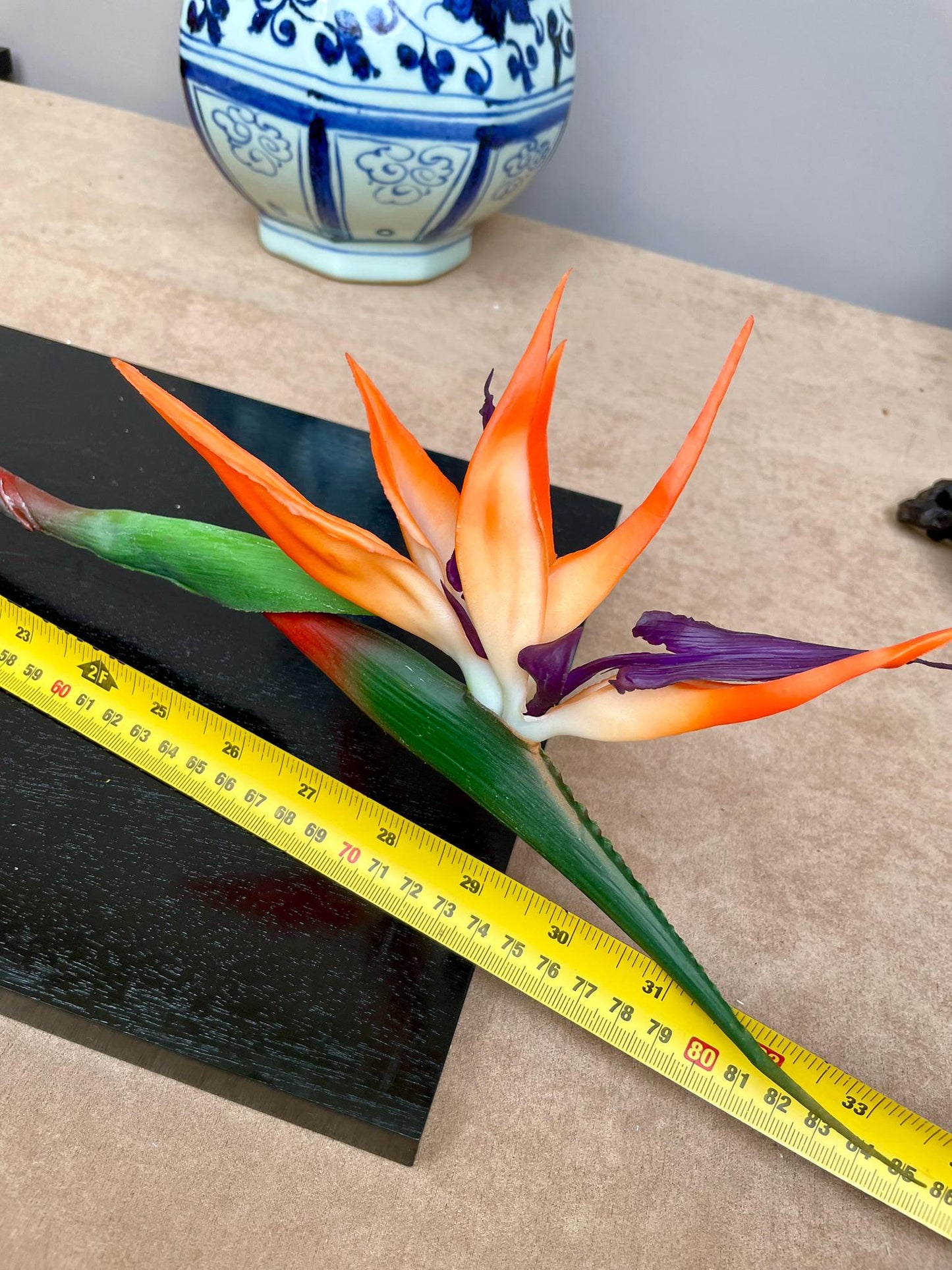 Artificial Bird of Paradise Stem: Realistic Faux Tropical Flower, 86cm