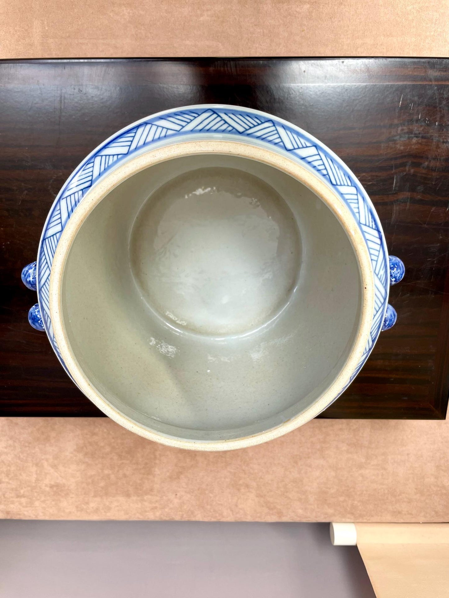 A Pair of Blue & White Porcelain Ginger Jar– Hand-Painted Pagoda Landscape