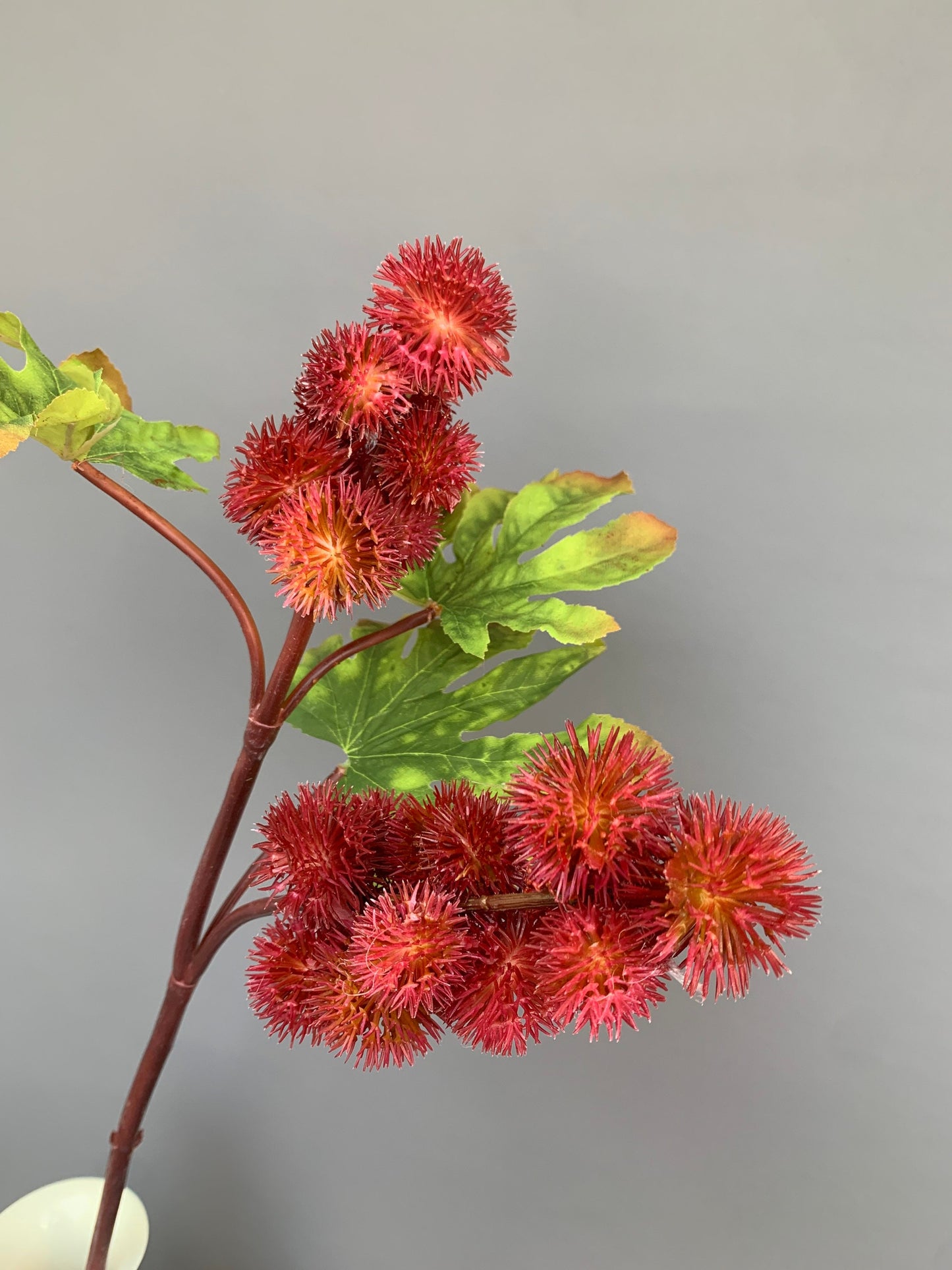 Premium Artificial Rambutan fruit in leaf green artificial flower faux flower 31 inch