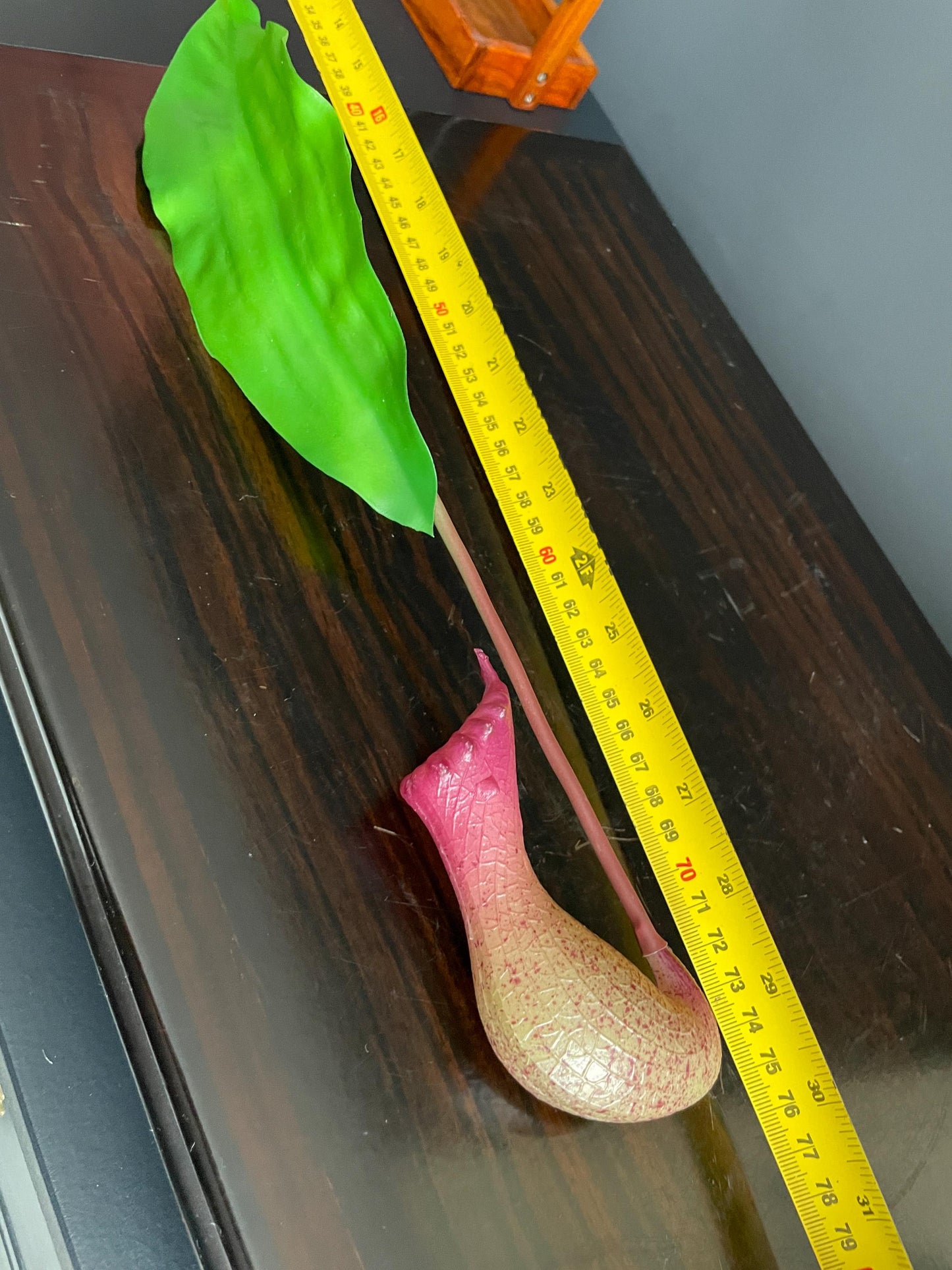 Exquisite Faux Pitcher Plant (Nepenthes) | Ultra-Realistic Tropical Botanical | Architectural Statement Piece - SINGLE stem