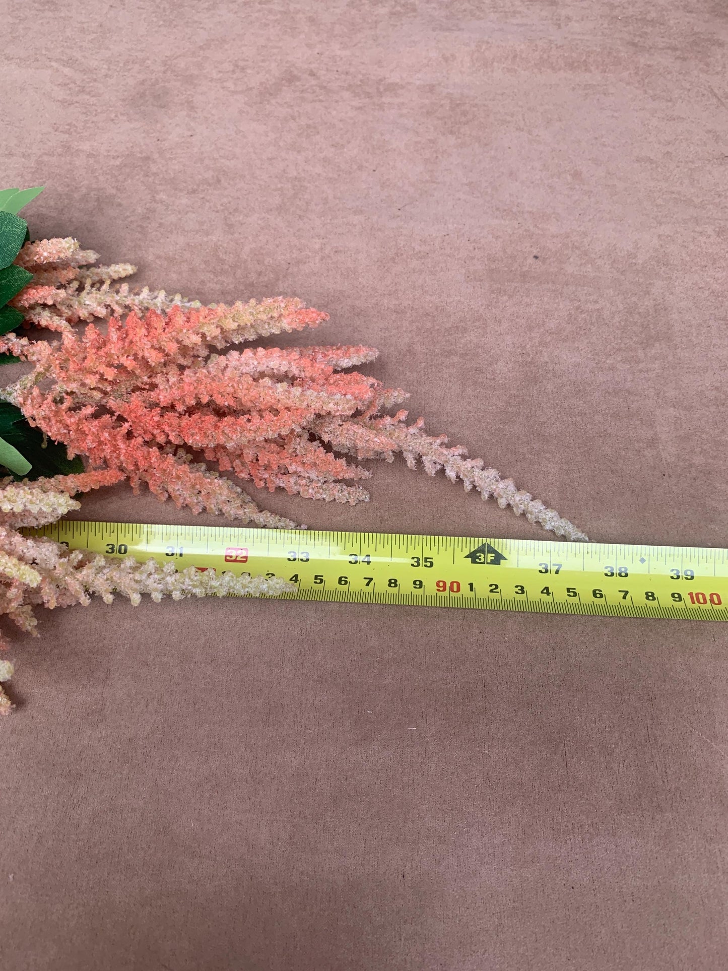 Realistic Peach Astilbe Artificial Stem - Faux False Spirea Plume Zen Minimalist Home Decor Traditional Chinese Aesthetic Floral Soft Peach