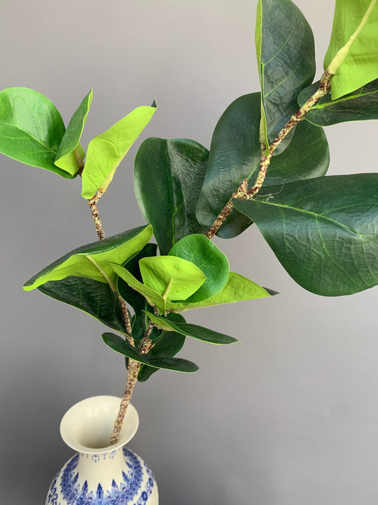 Premium Artificial fiddle-leaf fig green artificial flower faux flower 30 inch