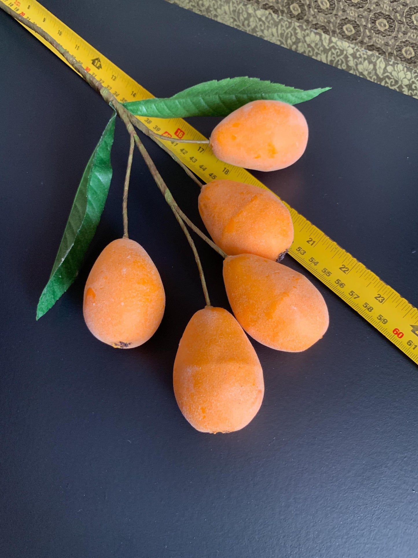 Life-Like Artificial Loquat Stem | High-End Faux Botanical Branch | Elegant Minimalist Fruit Arrangement