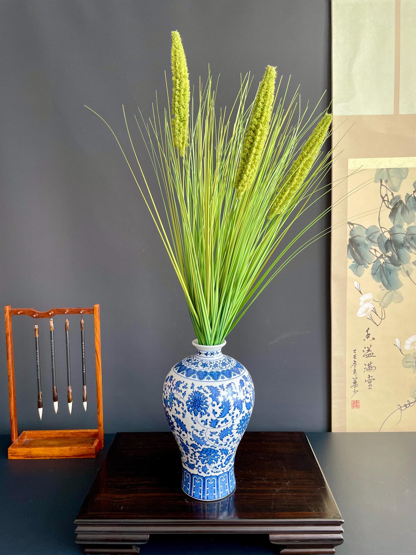 Artificial Faux Foxtail Millet Grass | Ultra-Realistic Artificial Botanical Accent | Maintenance-Free Minimalist Greenery