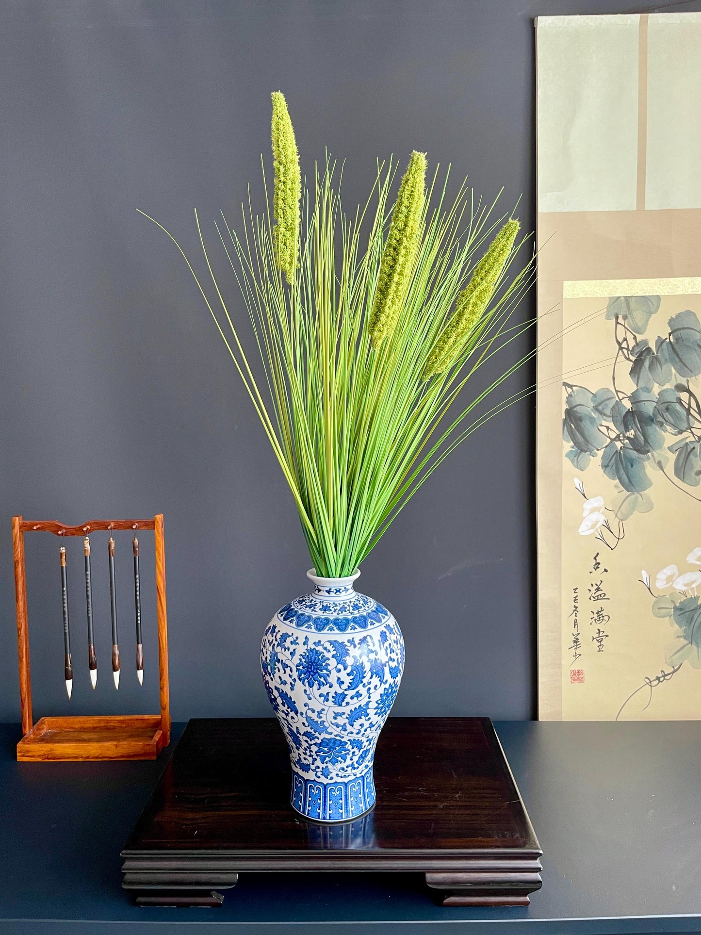 Artificial Faux Foxtail Millet Grass | Ultra-Realistic Artificial Botanical Accent | Maintenance-Free Minimalist Greenery