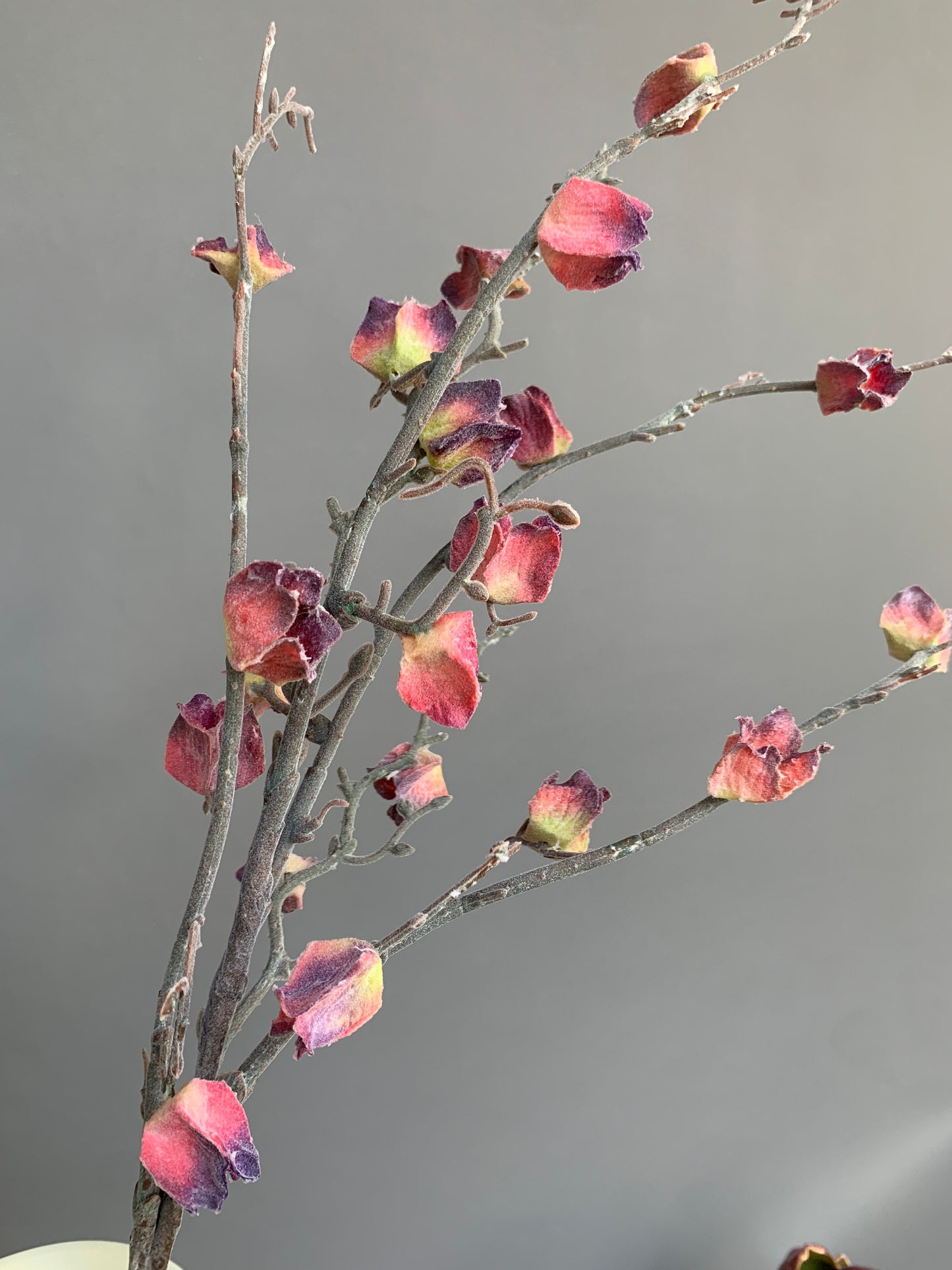 Premium dry Fushsia Abutilon pictum artificial flower faux flower
