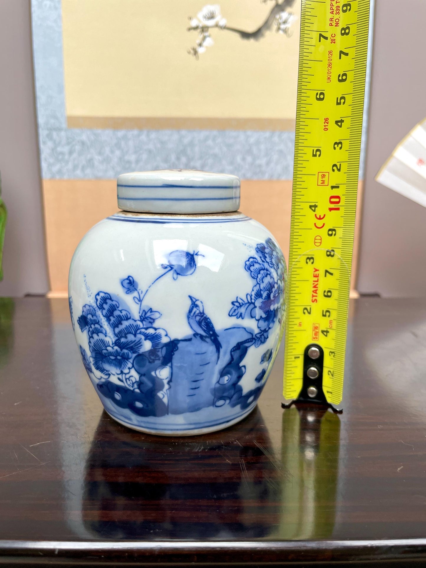 Hand Painted Cobalt Blue Floral Ginger Jars Traditional Scholar Style Porcelain Urns Oriental Bird Peony Decorative Jars Blue White Gift Set
