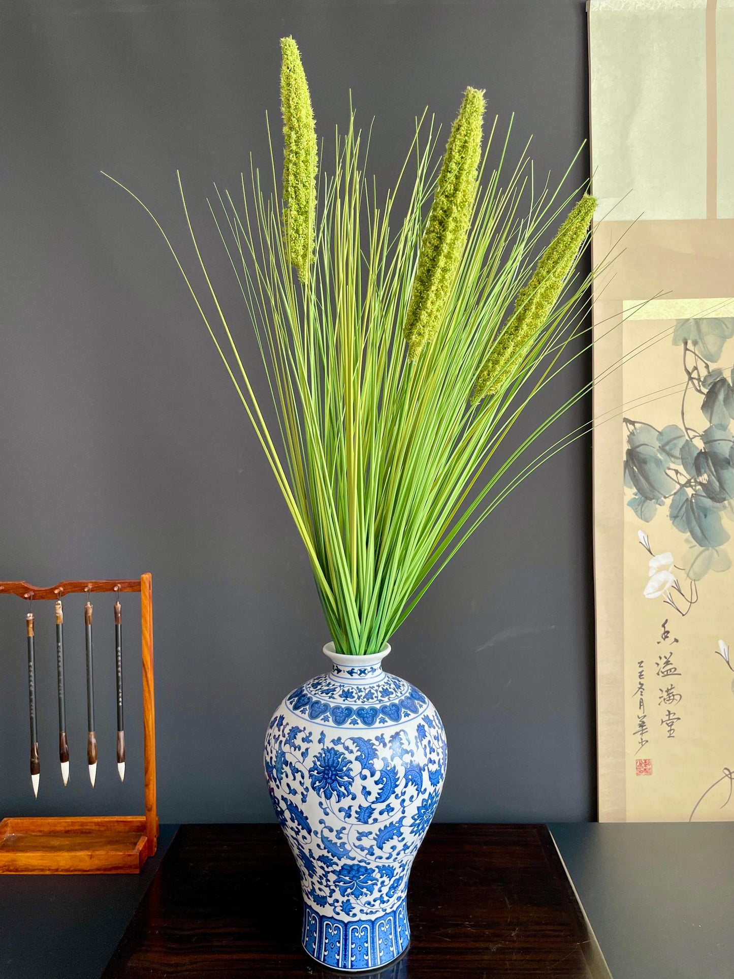 Artificial Faux Foxtail Millet Grass | Ultra-Realistic Artificial Botanical Accent | Maintenance-Free Minimalist Greenery